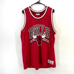 Chicago Bulls Mitchell & Ness Basketball Jersey Mens XL Red Black